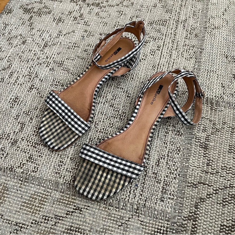 Gingham Sandals